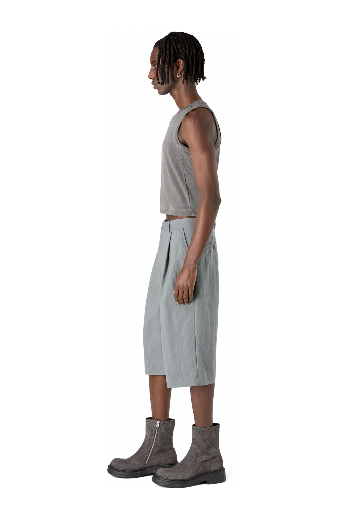 Tailored Shorts Kurze Anzughose aus Funktionsstoff in Grau