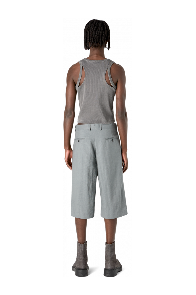 Tailored Shorts Kurze Anzughose aus Funktionsstoff in Grau
