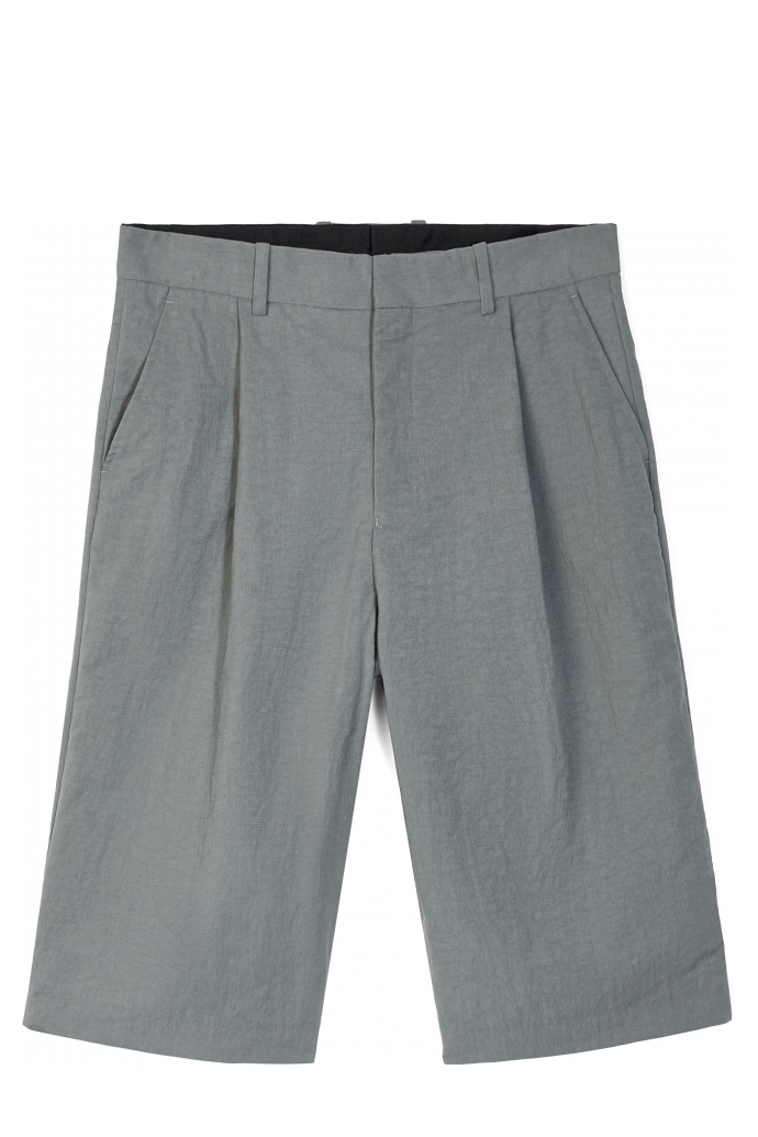 Tailored Shorts Kurze Anzughose aus Funktionsstoff in Grau