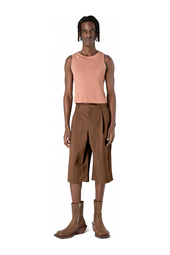 Tailored Shorts Brown Technical Suit Shorts