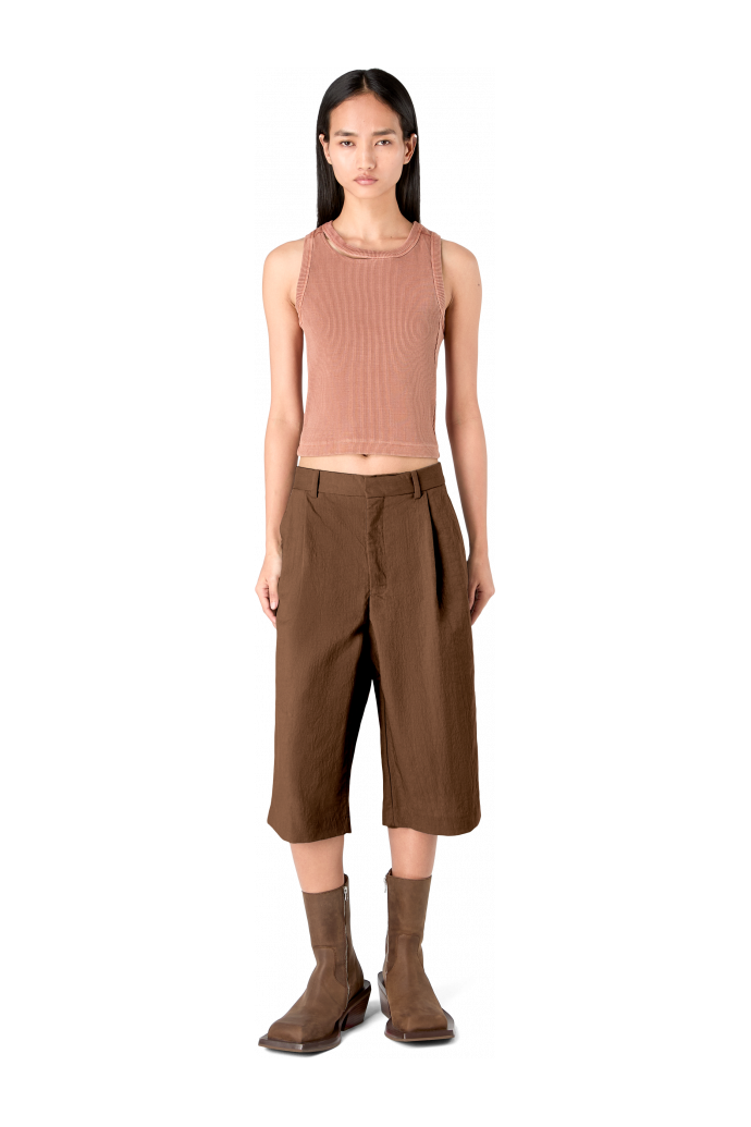 Tailored Shorts Brown Technical Suit Shorts