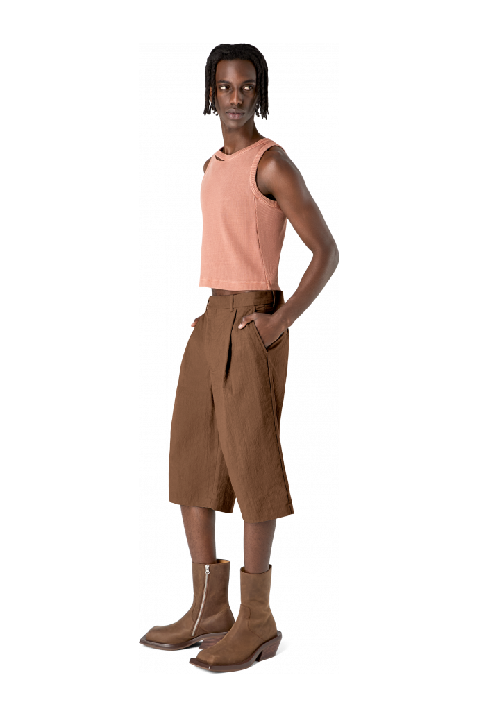 Tailored Shorts Brown Technical Suit Shorts