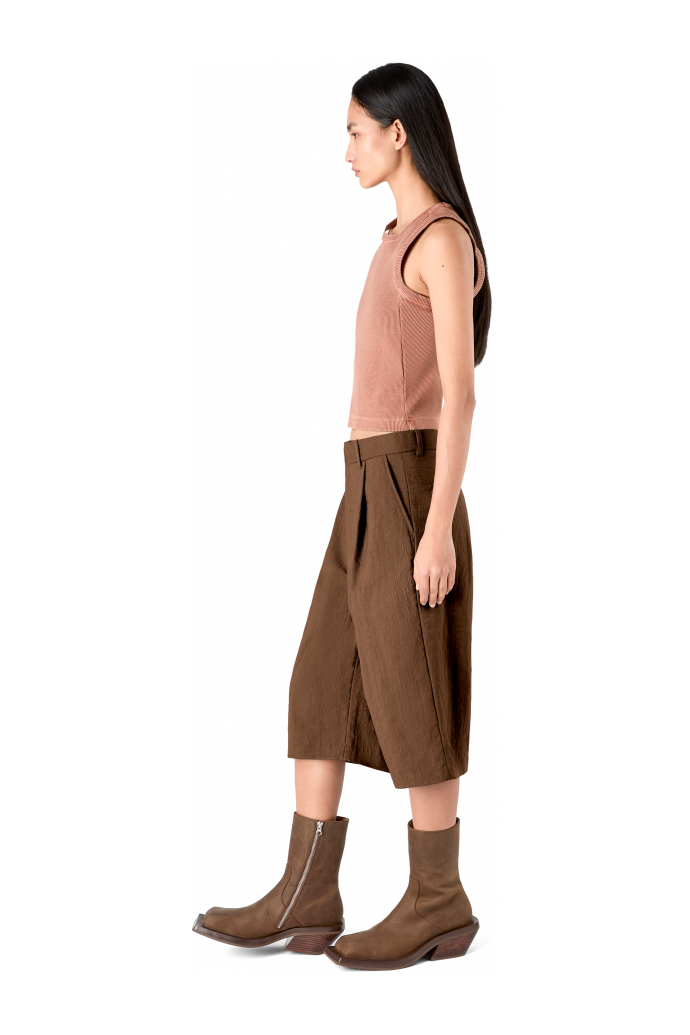Tailored Shorts Brown Technical Suit Shorts