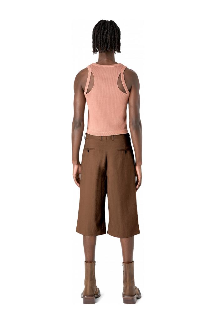 Tailored Shorts Brown Technical Suit Shorts