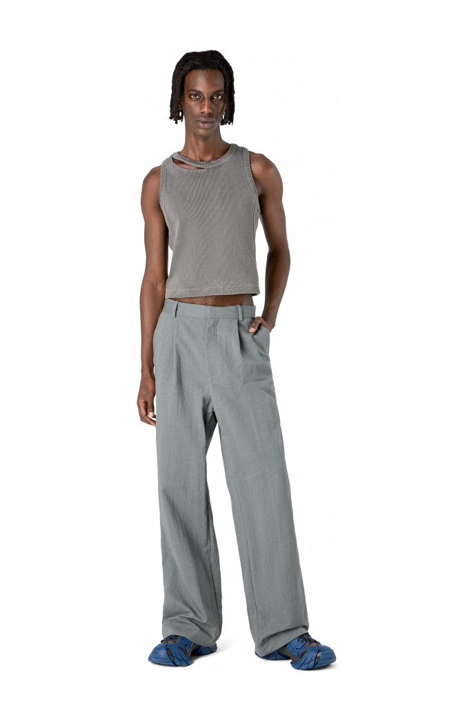 Tailored Trousers Gray Technical Suit Trousers