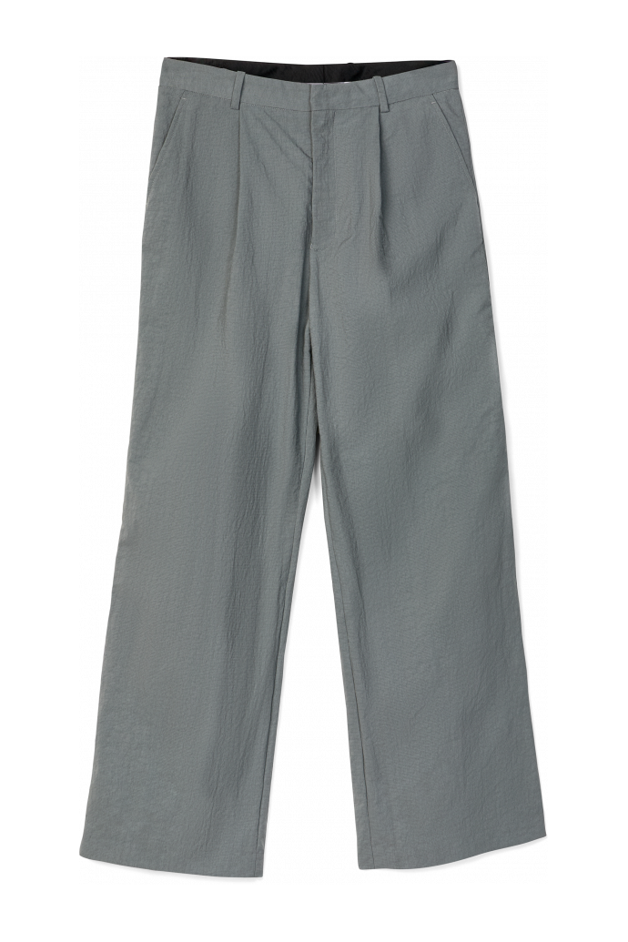 Side view of Tailored Trousers Gray Technical Suit Trousers