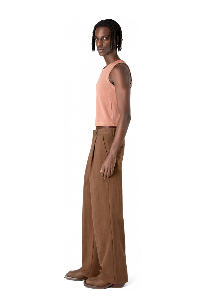 Tailored Trousers Brown Technical Suit Trousers