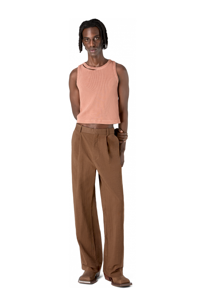 Tailored Trousers Brown Technical Suit Trousers