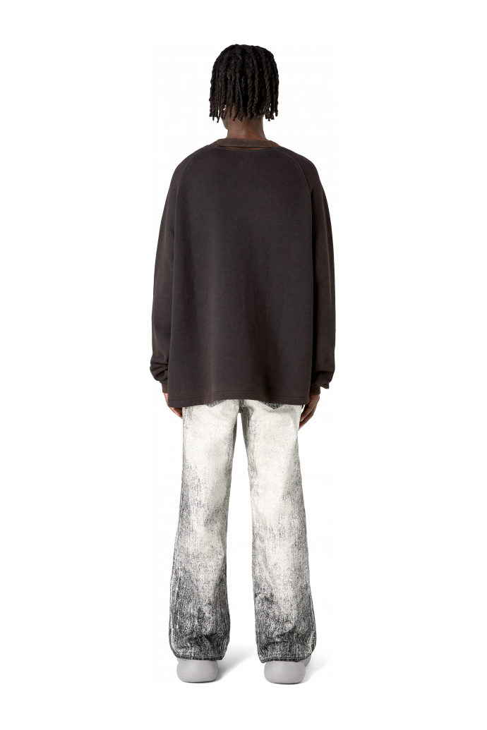 BOXY CREWNECK Faded Black PYRATEX® Sweater