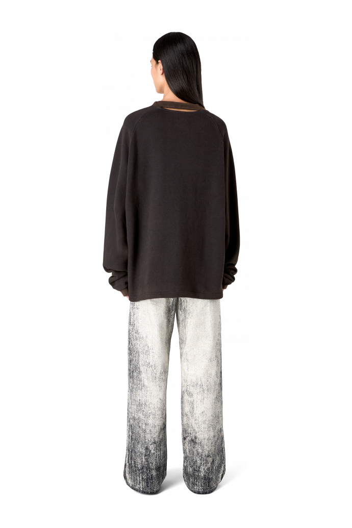 BOXY CREWNECK Faded Black PYRATEX® Sweater