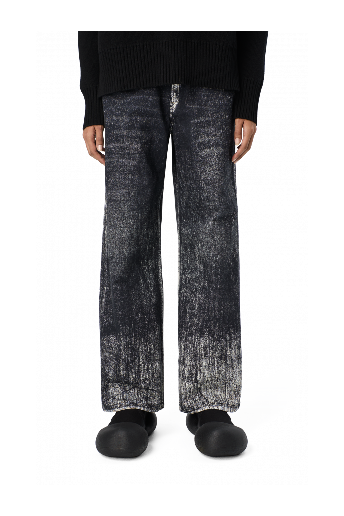 PAINT PRINT DENIM JEANS Jeans in Mattschwarz