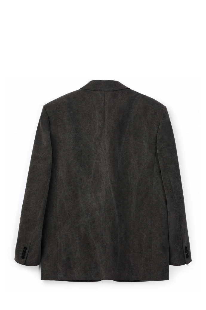 Back view of RELAXED TAILORED BLAZER Gray