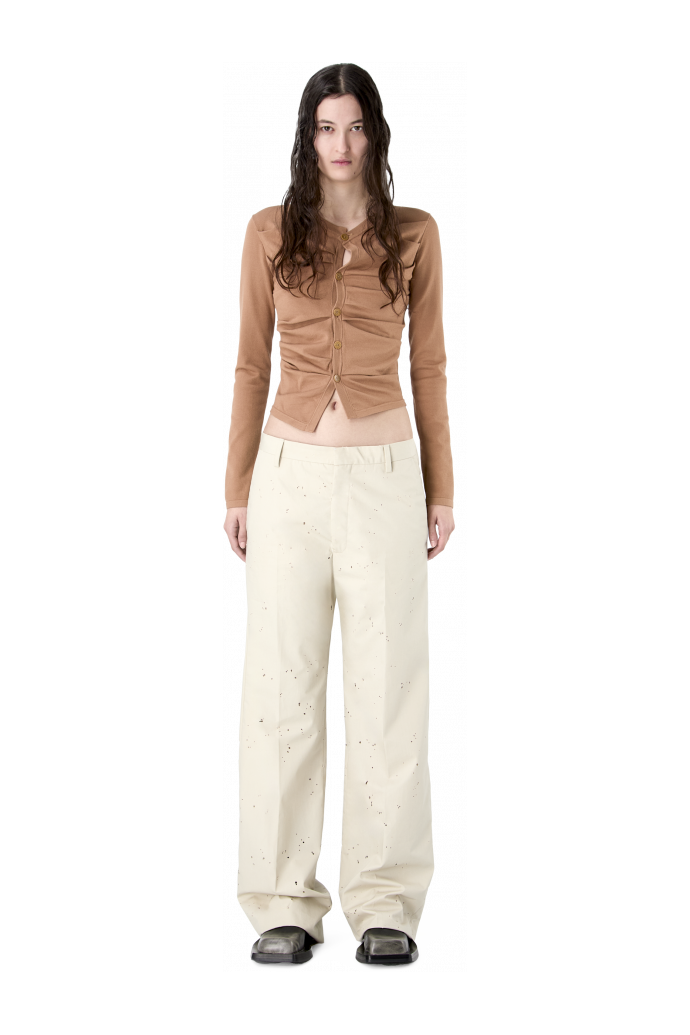 RELAXED TAILORED TROUSERS BEIGE CHIARO