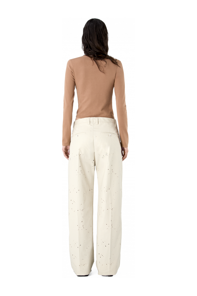 RELAXED TAILORED TROUSERS BEIGE CHIARO