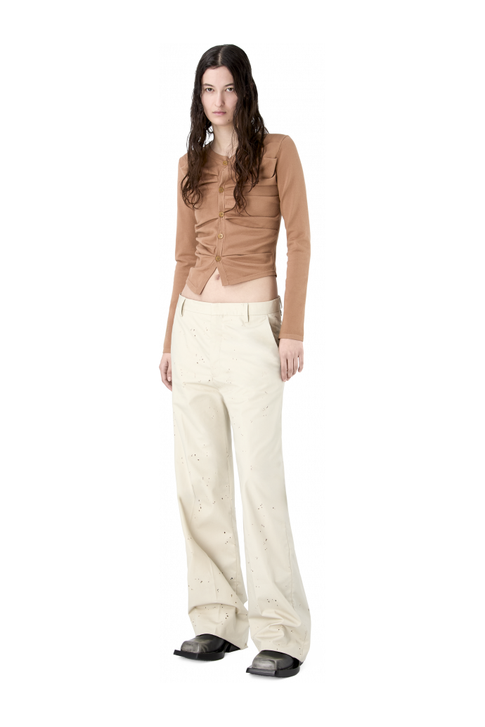 RELAXED TAILORED TROUSERS BEIGE CHIARO