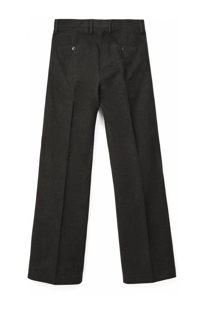 Back view of RELAXED TAILORED TROUSERS Gray