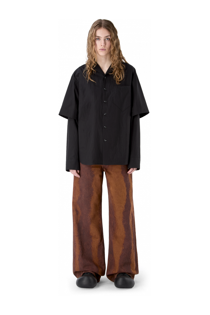 LAYERED HYBRID SHIRT BLACK