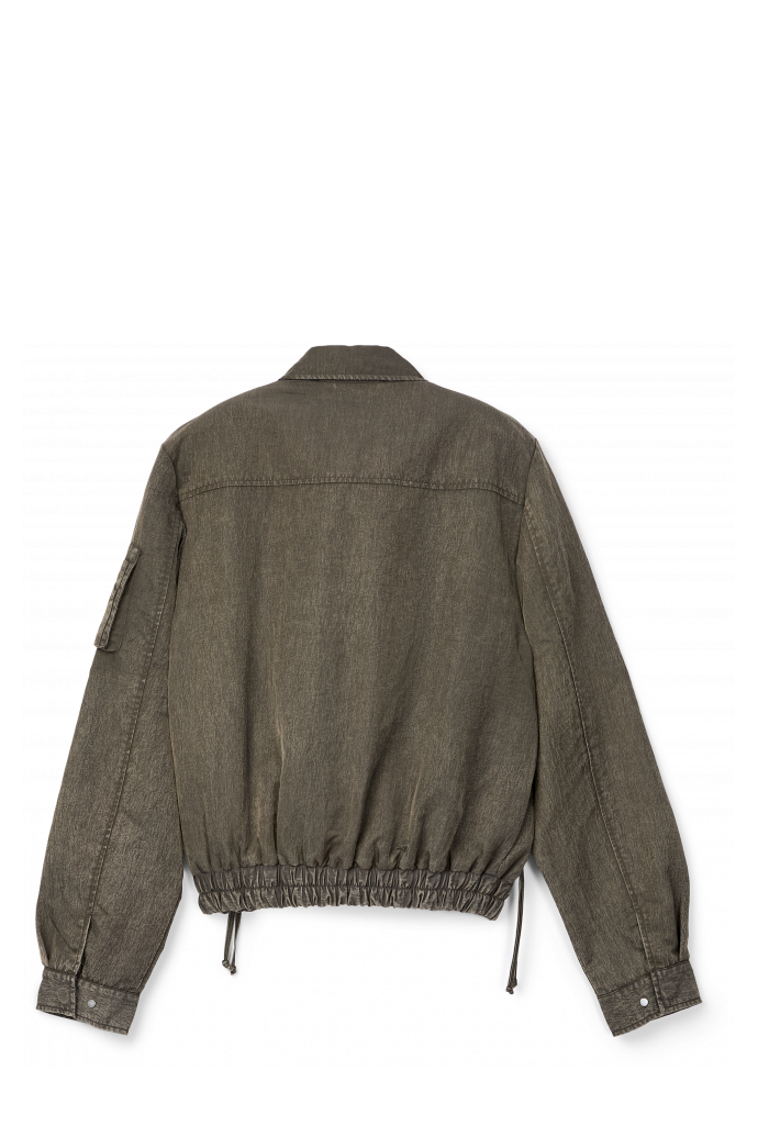 Back view of CARGO JACKET BLACK