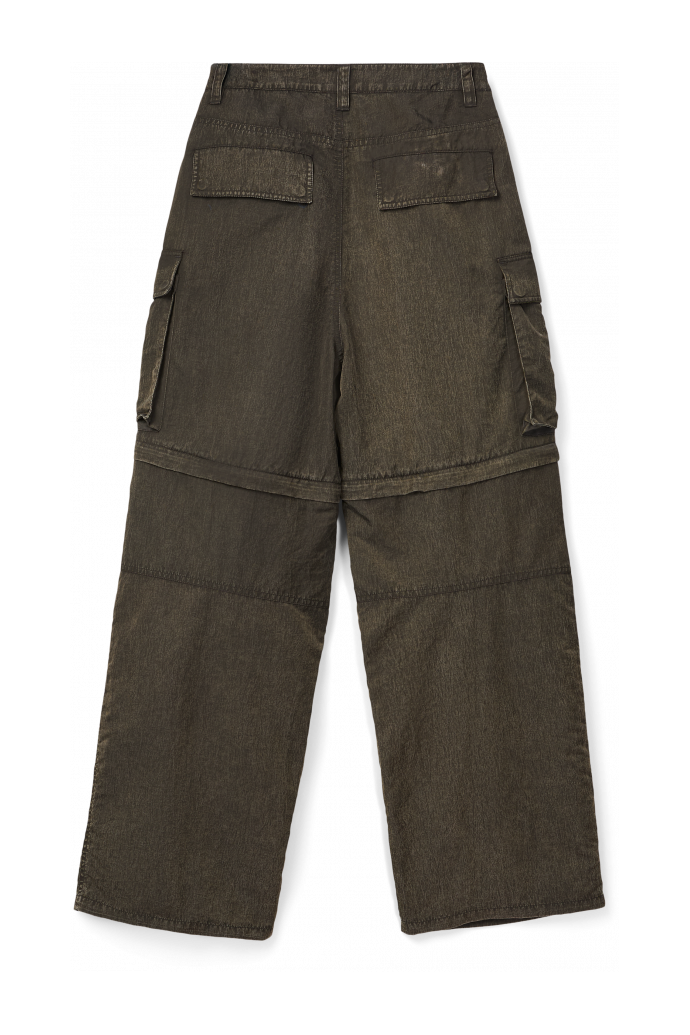 Back view of CARGO TROUSERS BLACK
