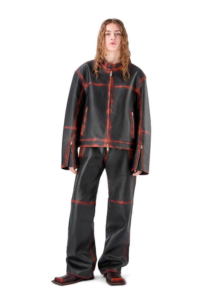 LEATHER MOTO JACKET BLACK