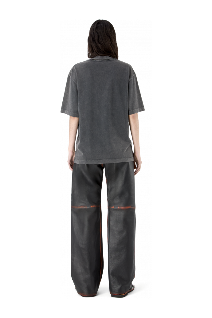 LEATHER MOTO TROUSERS BLACK