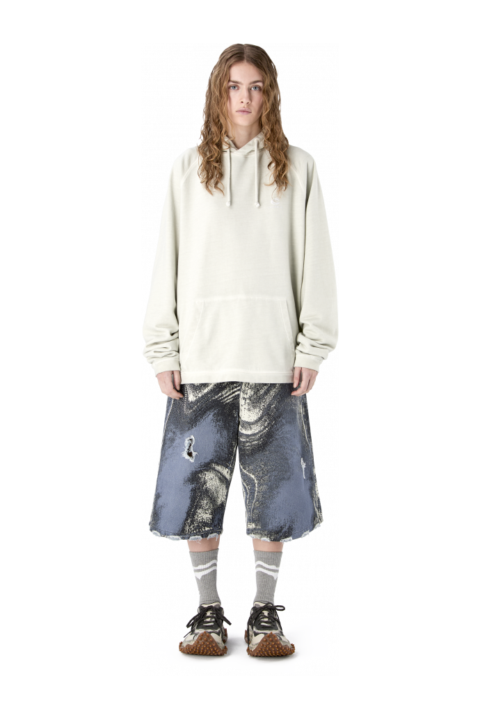 LOGO BOXY HOODIE LICHTGRIJS