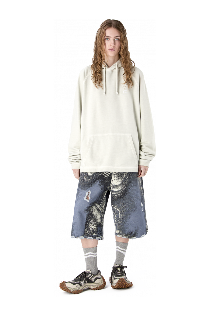 LOGO BOXY HOODIE LICHTGRIJS