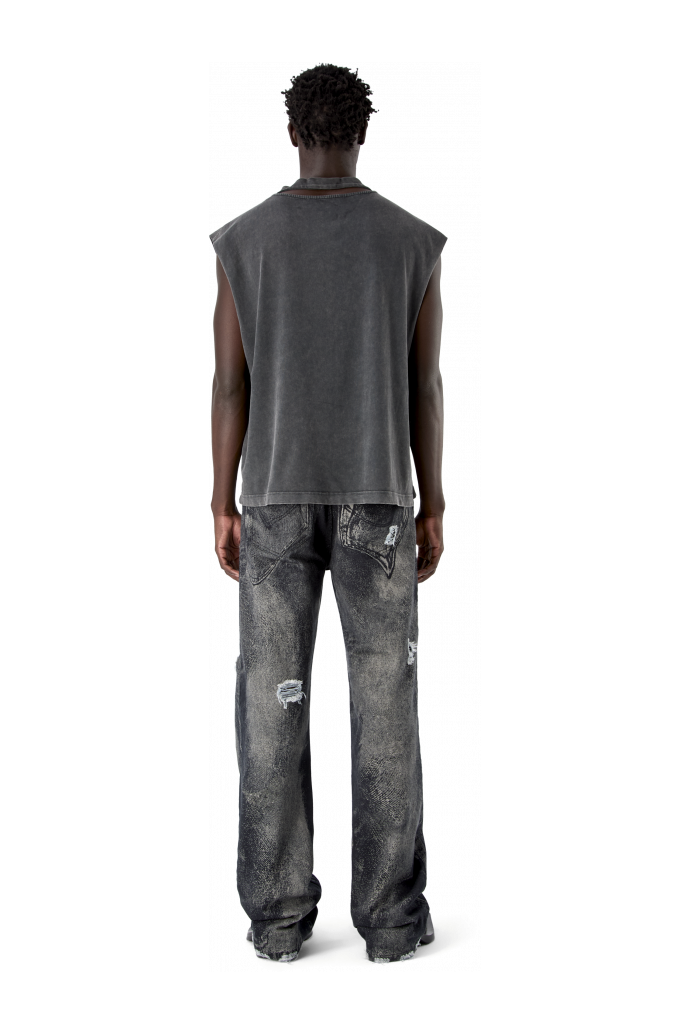 ARTWORK SLEEVELESS TANK TOP SCHWARZ-INDIGO