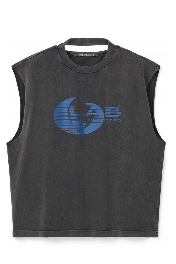 ARTWORK SLEEVELESS TANK TOP SCHWARZ-INDIGO