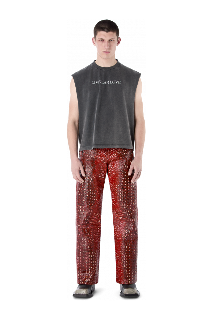 ARTWORK SLEEVELESS TANK TOP Schwarz-Grau