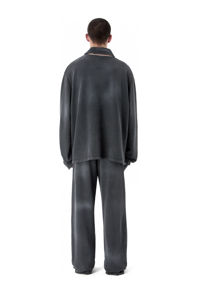 LOGO POLO SWEATSHIRT SCHWARZ