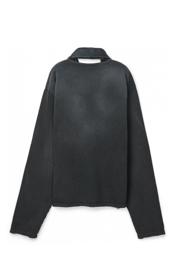 LOGO POLO SWEATSHIRT SCHWARZ