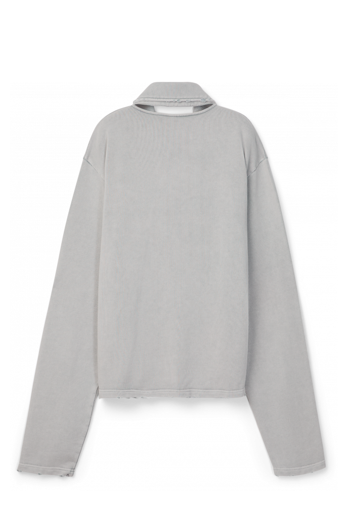 LOGO POLO SWEATSHIRT Hellgrau