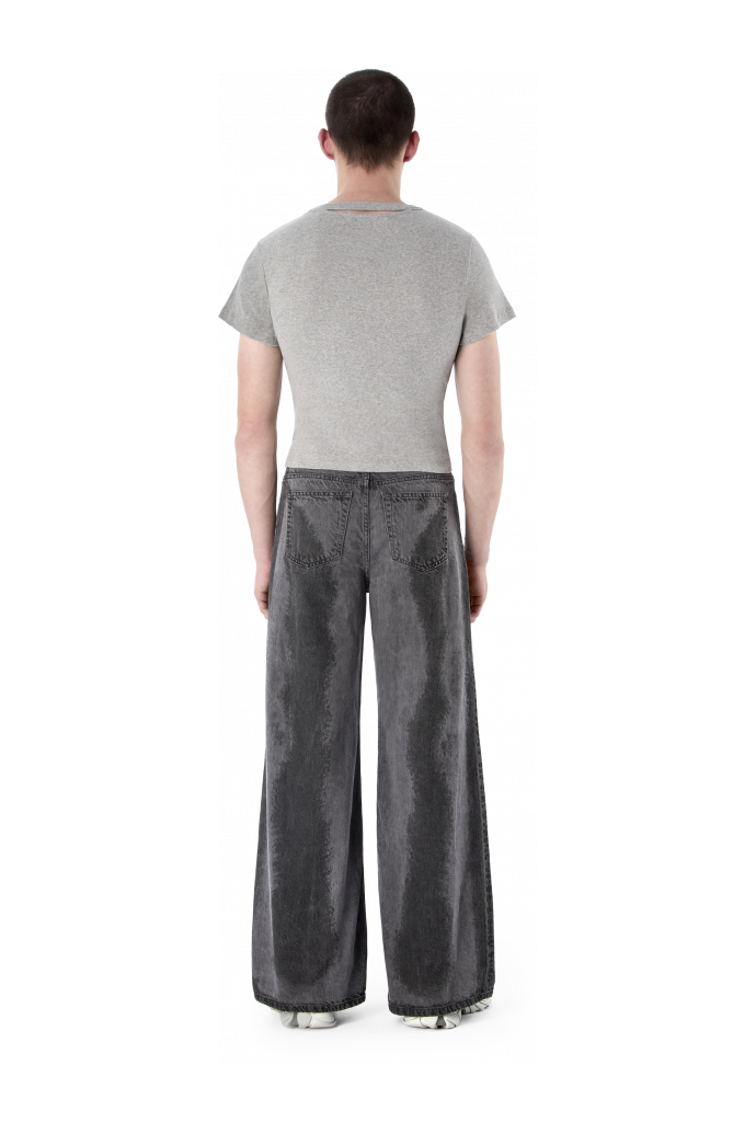 PAINT LASER BOOT CUT JEANS BLACK