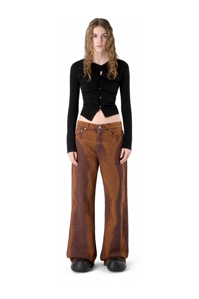 PAINT LASER BOOT CUT JEANS TERRACOTTA