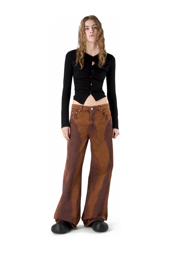 PAINT LASER BOOT CUT JEANS TERRACOTTA