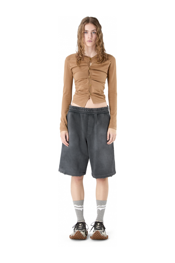 LOGO POLO SWEATSHORTS BLACK