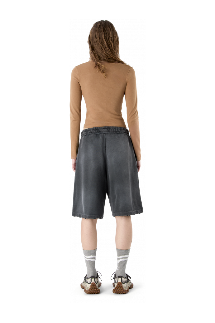 LOGO POLO SWEATSHORTS BLACK