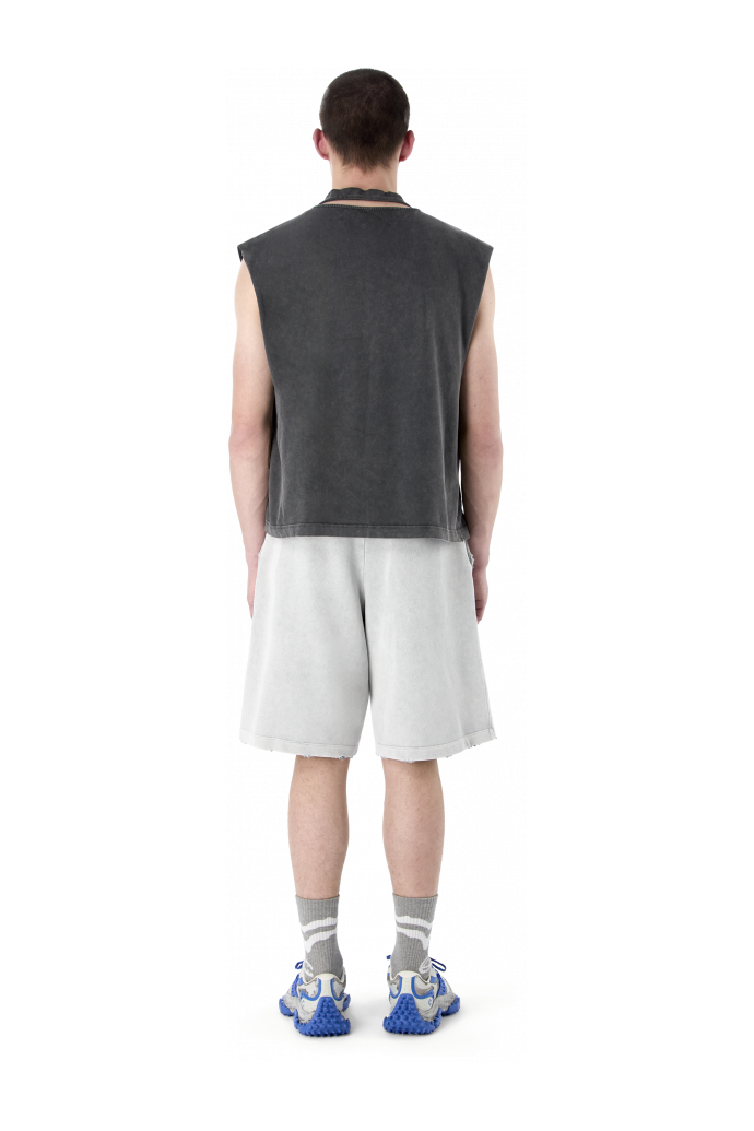 LOGO POLO SWEATSHORTS Hellgrau