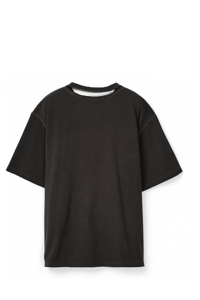 Back view of LOGO BOXY T-SHIRT FADED BLACK