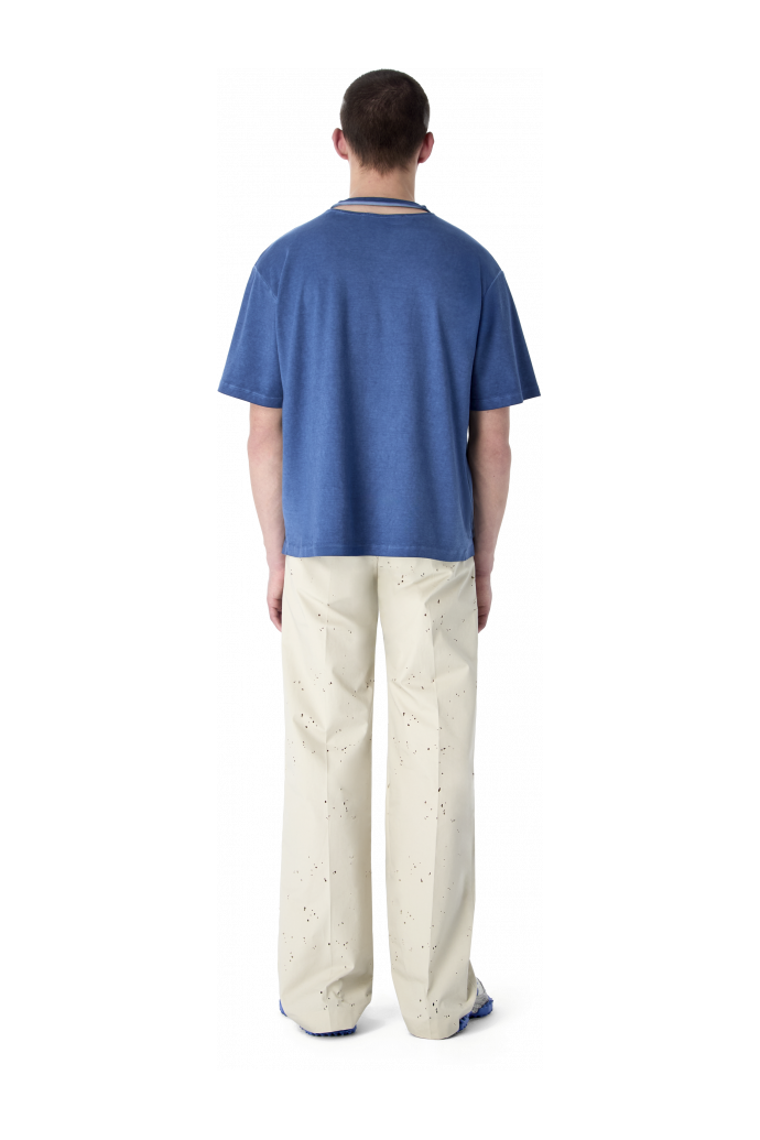 LOGO BOXY T-SHIRT ÍNDIGO DESLAVADO