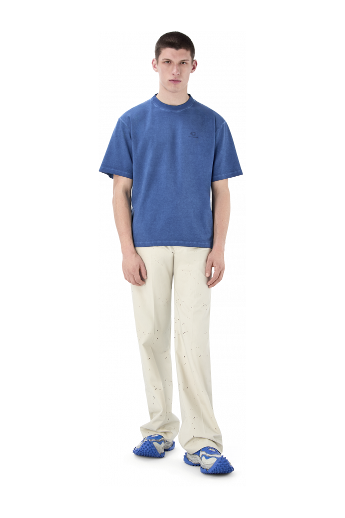 LOGO BOXY T-SHIRT ÍNDIGO DESLAVADO