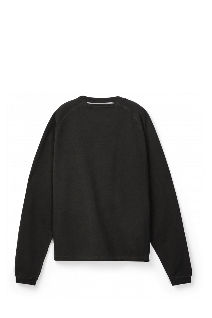 Back view of LOGO BOXY CREWNECK FADED BLACK