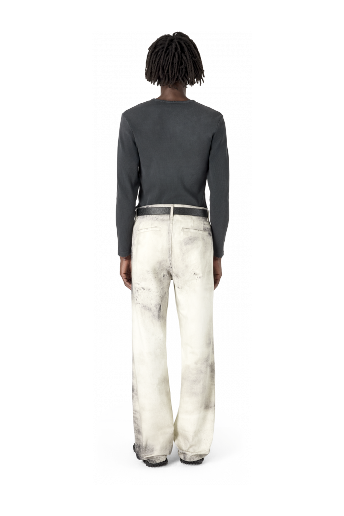 WASHED PRINT DENIM JEANS GEWASCHENE DENIM-JEANS MIT PRINT<br/>OFF-WHITE