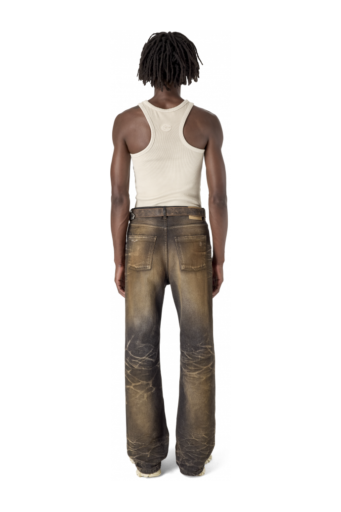 WASHED FLARED JEANS SCHWARZ