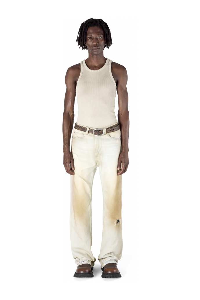 WASHED FLARED JEANS OFF-WHITE