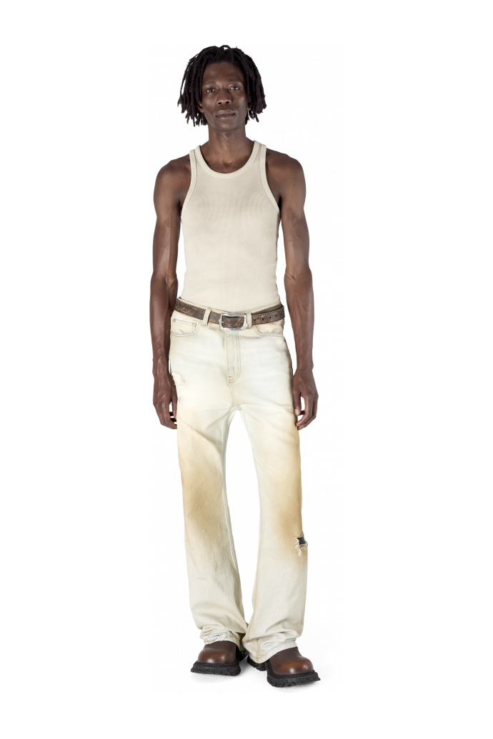 WASHED FLARED JEANS OFF-WHITE
