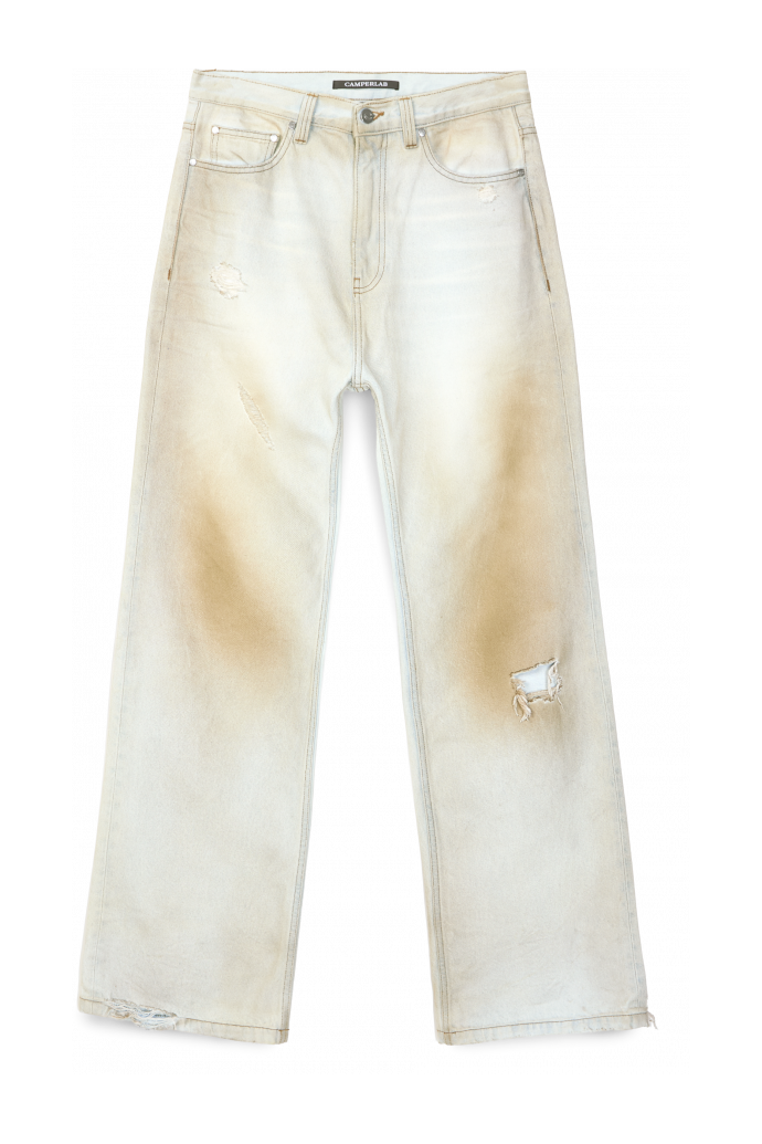 WASHED FLARED JEANS OFF-WHITE