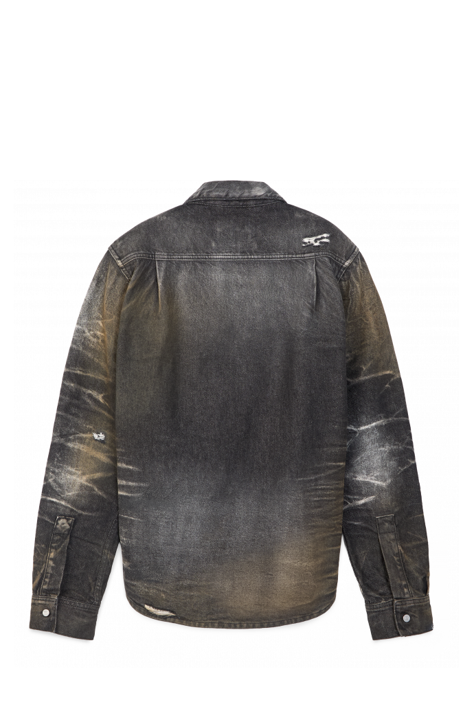 WASHED DENIM SHIRT SCHWARZ