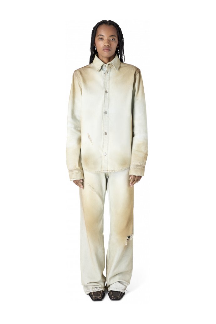 WASHED DENIM SHIRT BLANC TRENCAT
